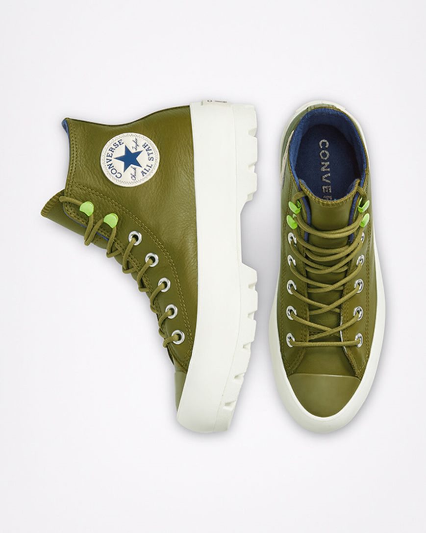 Tenisi Inalti Dama Converse Chuck Taylor All Star Lugged Iarnă Masline Verzi Inchis Bleumarin | RO VDCWA910